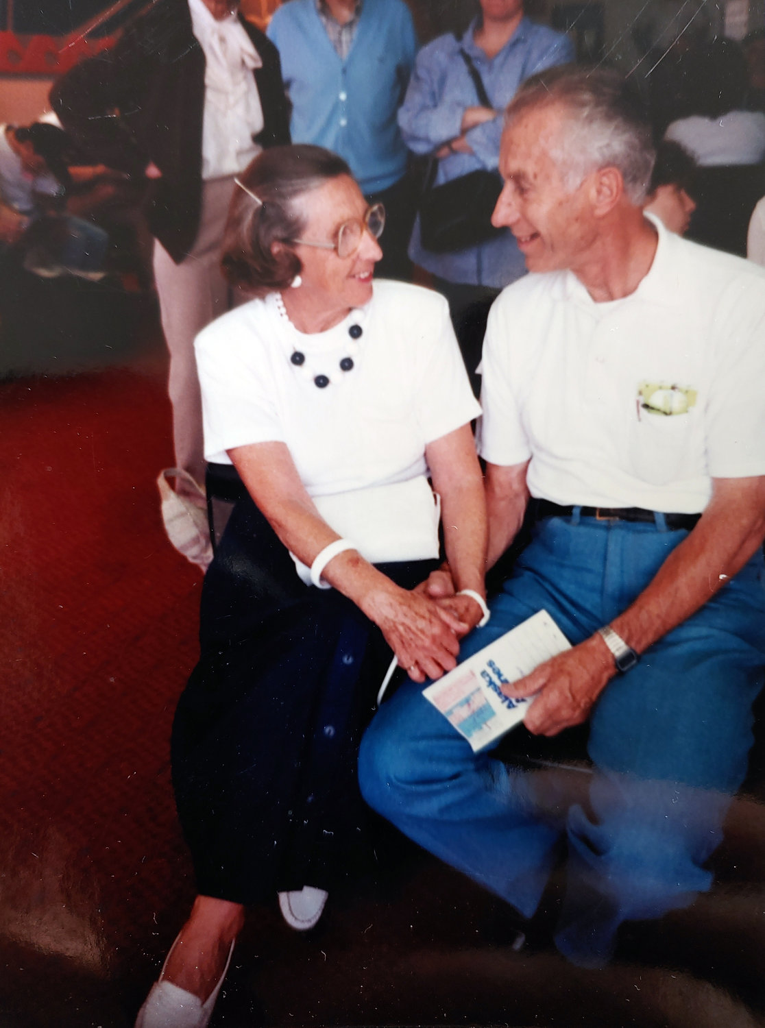 George and Lisa in their later years are pictured.